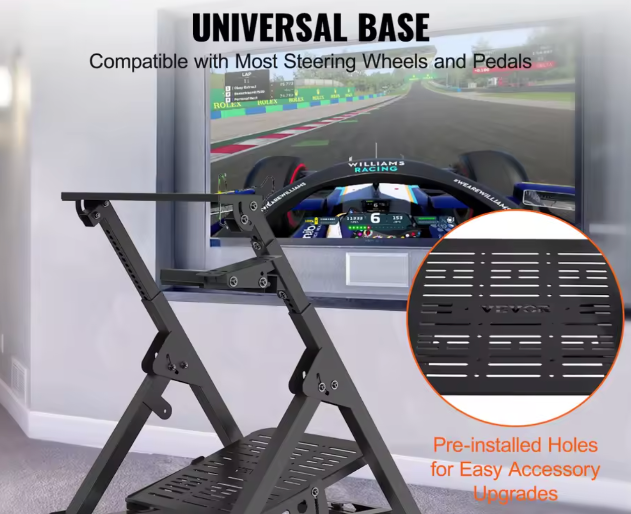 Racing Lenkradständer Universalbasis kompatibel mit Logitech & Thrustmaster
