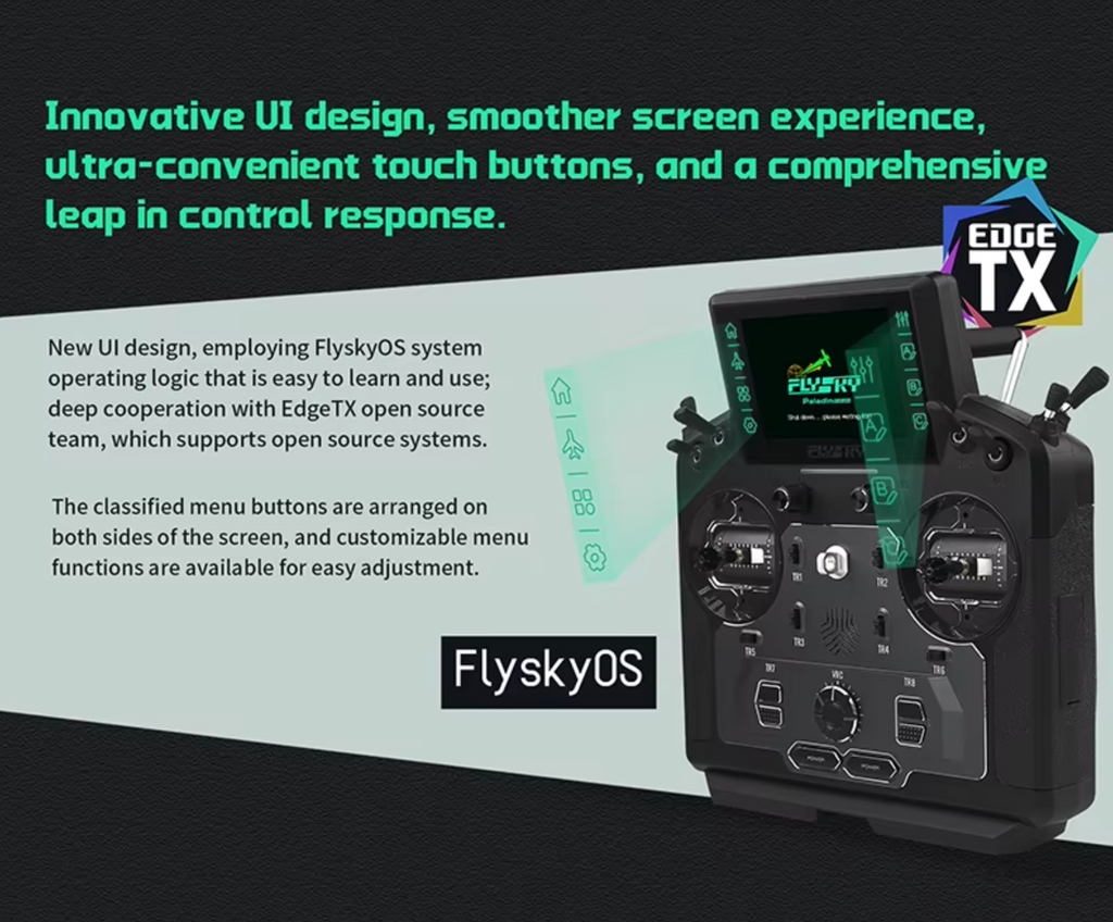 Flysky Paladin PL18 Ultra 18 Kanal Fernbedienung 18CH Sender Hall Effect Gimbal
