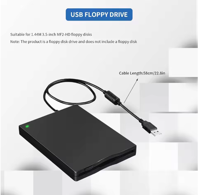 USB Diskettenlaufwerk externes Disketten Laufwerk 3.5 Zoll Disketten 1,44Mb