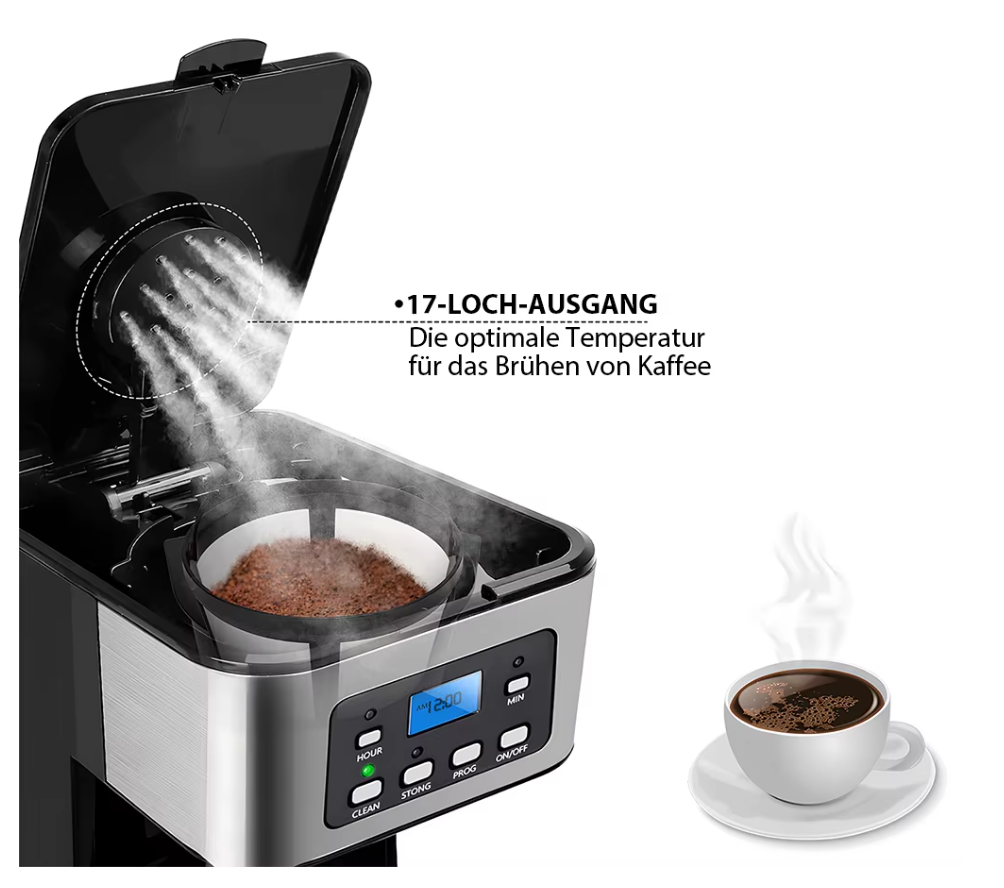 Kaffeemaschine Espresso Maschine Kaffee Maschine Kaffeepulver selbstreinigend