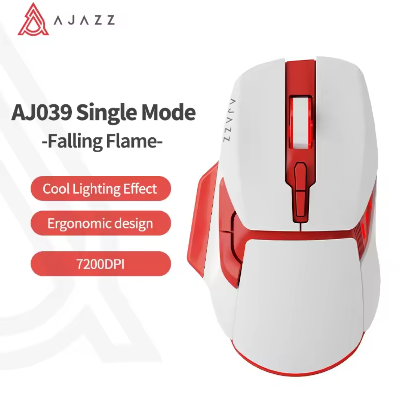 Ajazz AJ039 RGB Maus Tri-Mode USB 2,4Ghz Bluetooth 7200 DPI Gaming Maus