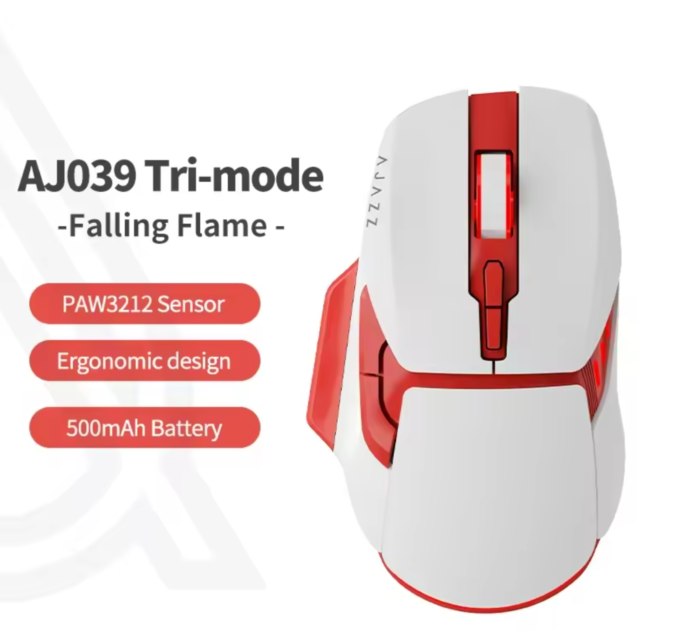 Ajazz AJ039 RGB Maus Tri-Mode USB 2,4Ghz Bluetooth 7200 DPI Gaming Maus