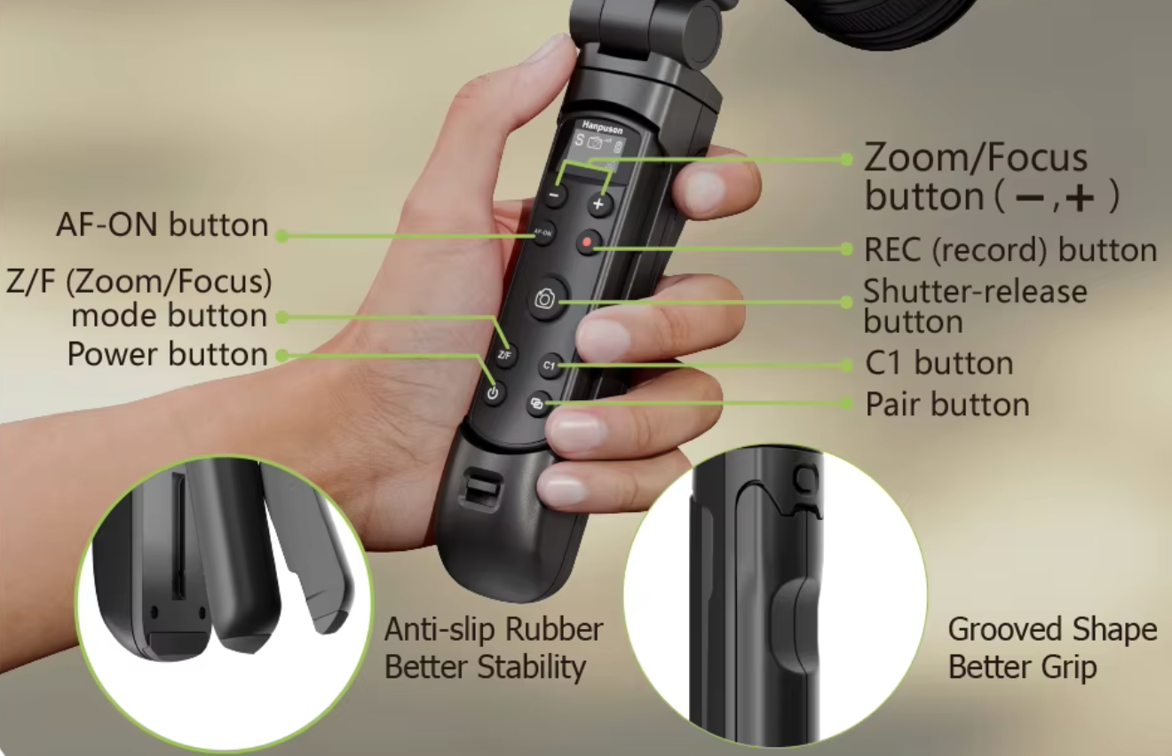 Wireless Grip Stativ Stativfernbedienung für Fujifilm / Canon / Nikon / Sony