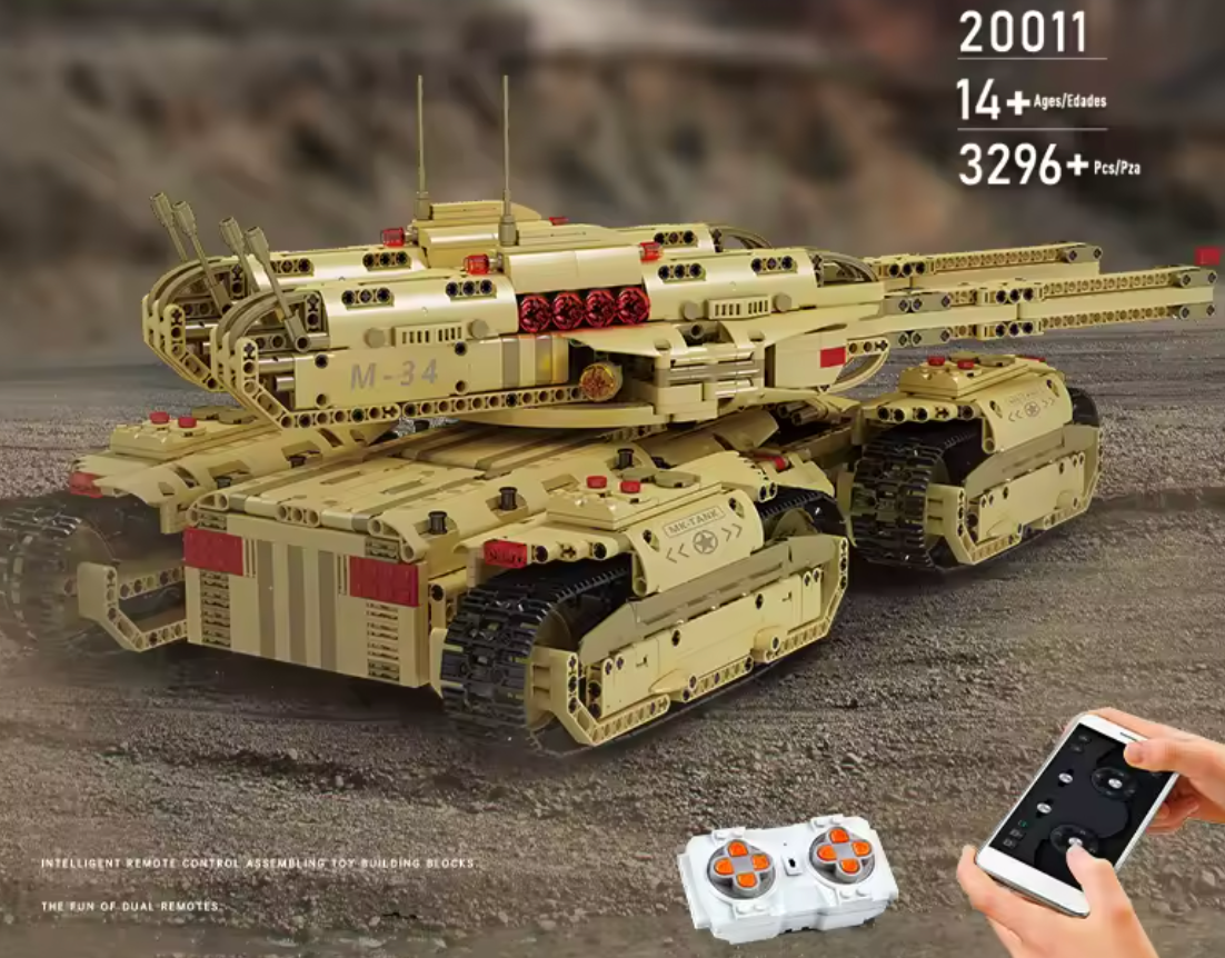Mould King 20011 Motorisierter Mammutpanzer Panzer Bausatz 3445 Teile Neu OVP