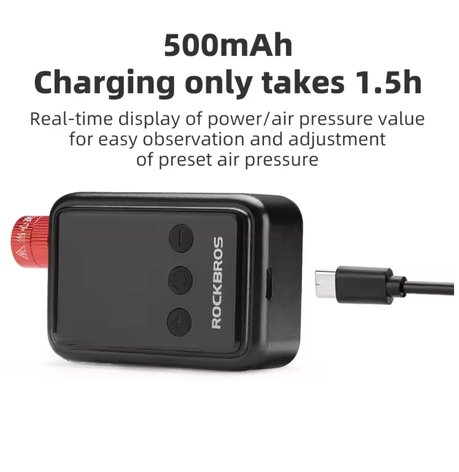 Rockbros Mini Elektrische Luftpumpe 150PSI Akku wiederaufladbar Fahrradpumpe
