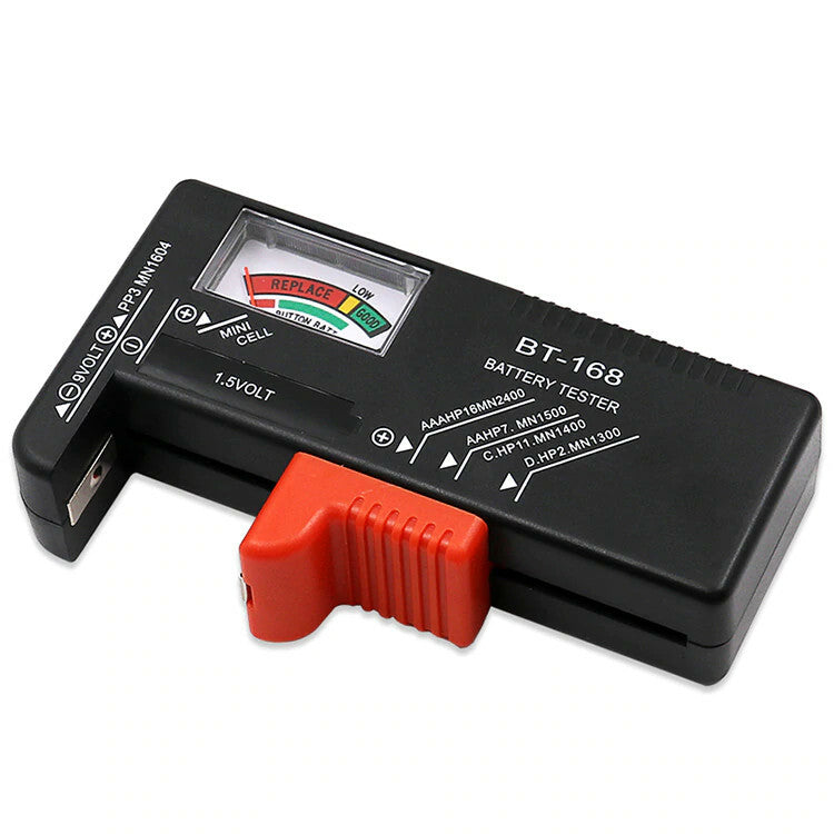 Batterietester BT-168 Akku Tester 9V/1.5V/AA/AAA/C/D Knopfzellen Universal Prüfe