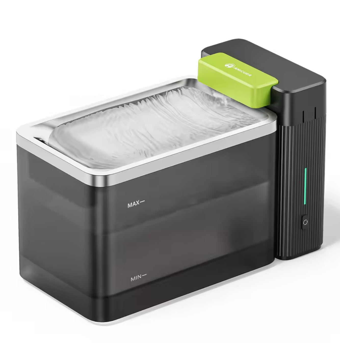 Katzentrinkbrunnen Amicura A3 Lite 3,3L Volumen Trinknapf Edelstahl mit Filter