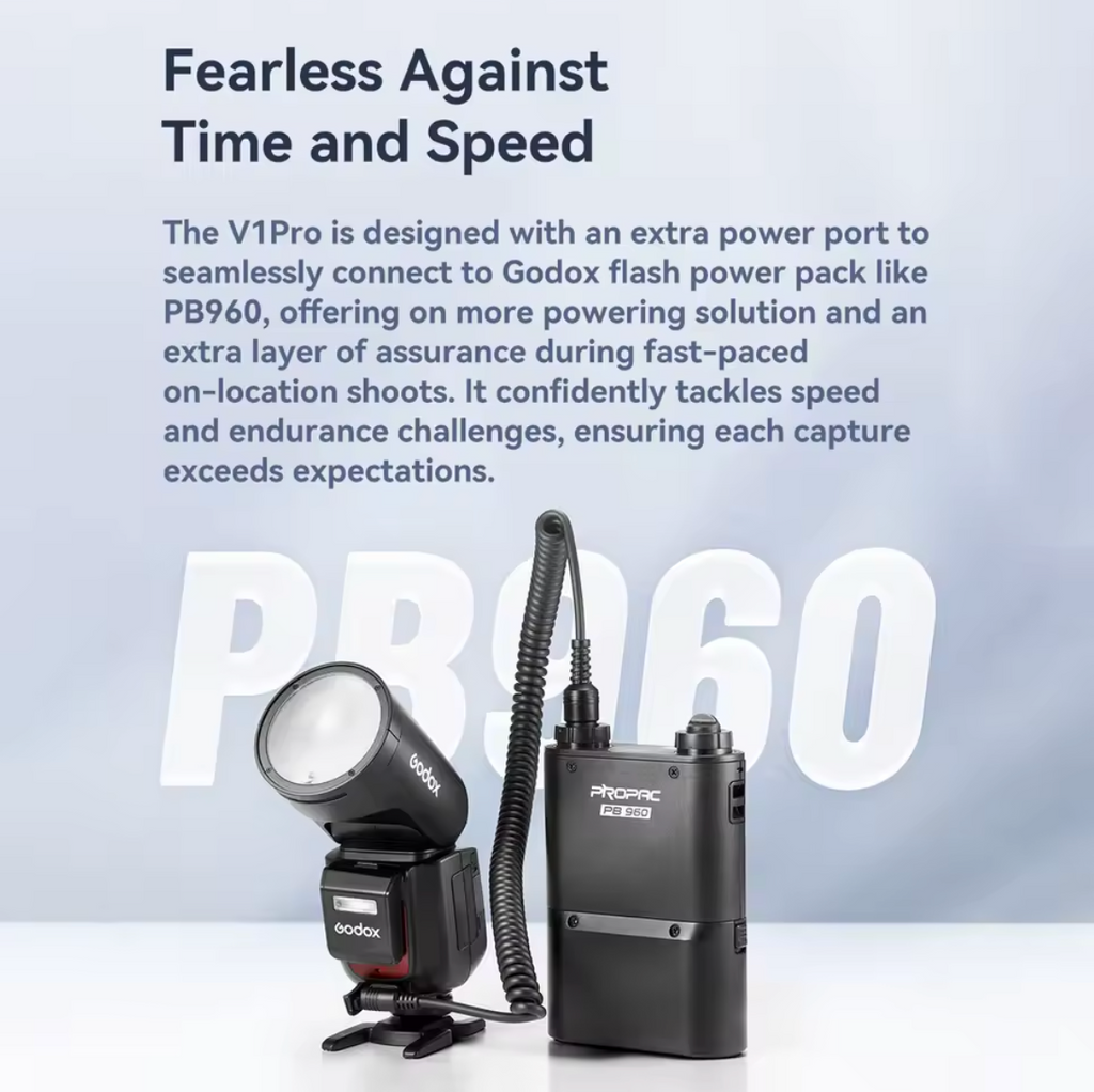 Godox V1 Pro S 2.4G TTL Drahtloses Blitzgerät Kamerablitz für Sony Nikon Canon