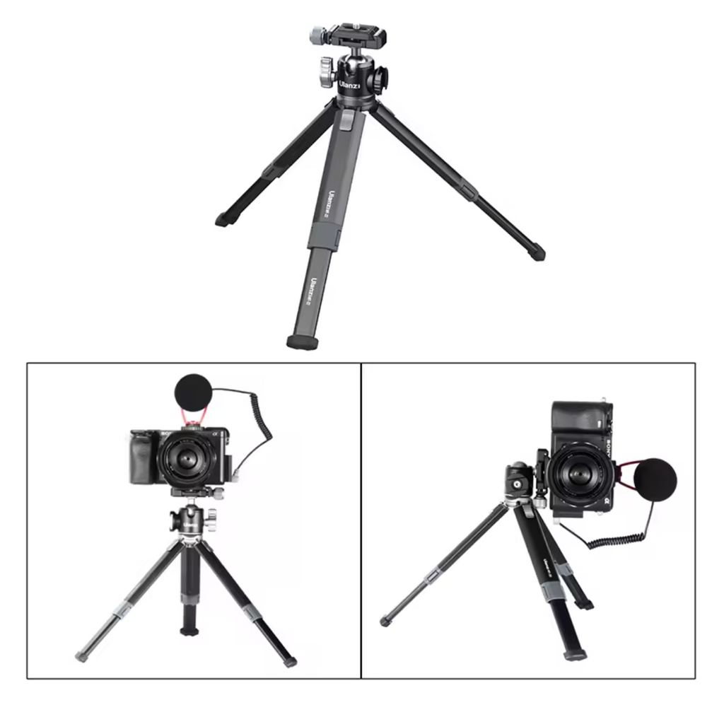 Ulanzi MT-24 Tischstativ Vlogstativ Kameragriff 360° Rotation Kugelkopf Stativ