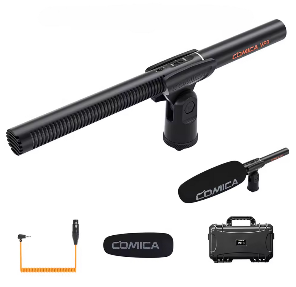 COMICA VP3 XLR Mikrofon Super Kardioid Shotgun Microphone Richtrohrmikrofon