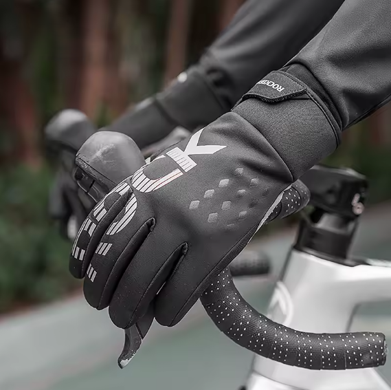 Rockbros Vollfinger Fahrrad Handschuhe Herbst Fahrradhandschuhe SBR Touchscreen