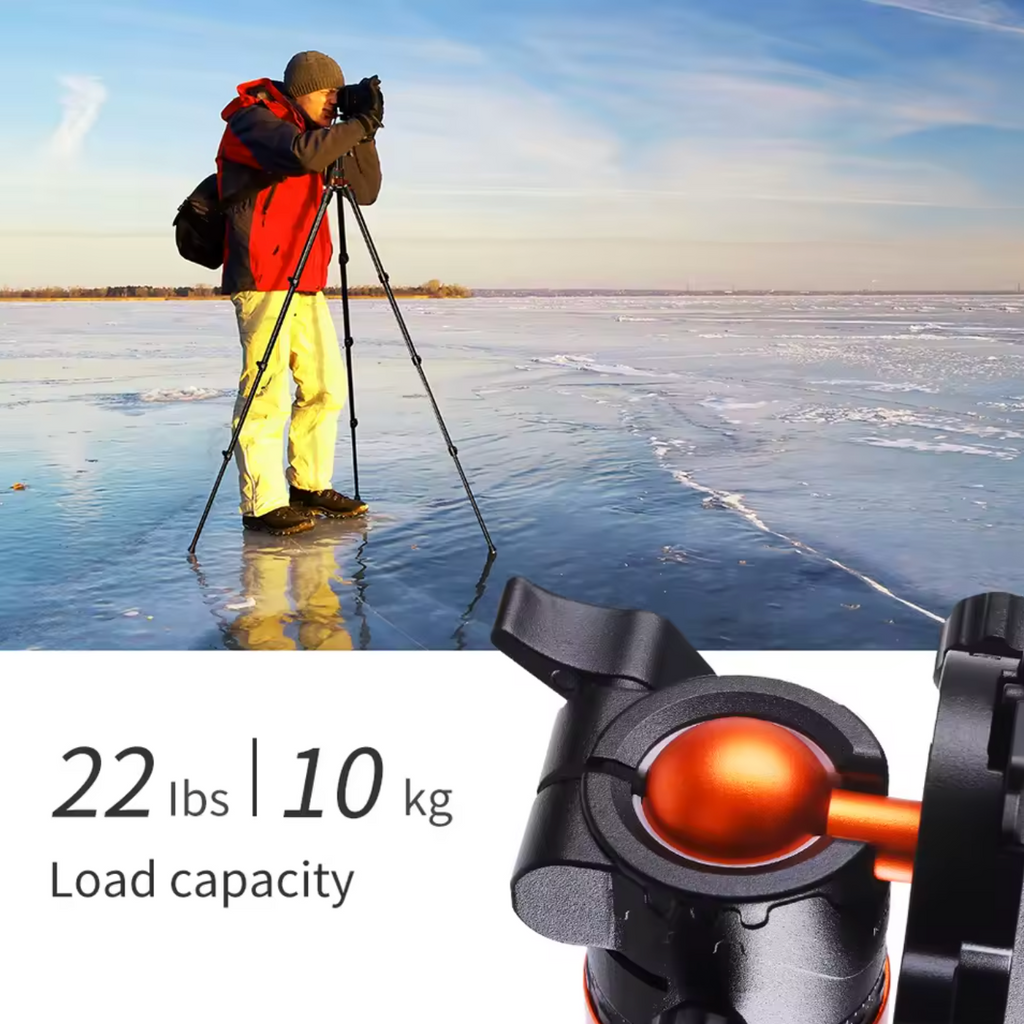 K&F Concept 2m Kamerastativ 10 kg Belastbarkeit 360° Grad Kugelkopf