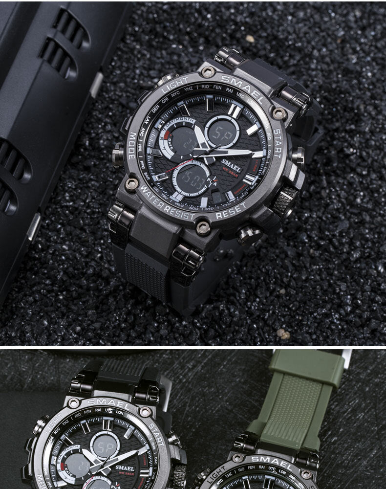 SMAEL 1803 Herrenuhr Farben Uhr Digital LCD Armbanduhr Wasserdicht Outdoor Sport