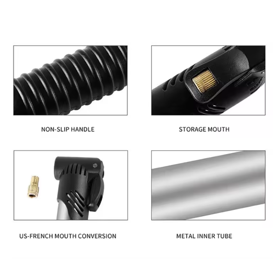 Mini Luftpumpe 70PSI Fahrradpumpe Kompakt Presta und Schrader Ventile Handpumpe
