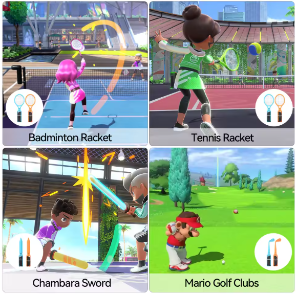 Sportzubehör Bundle für Switch 2 Joy Con Sports Pack Zubehör Kit Aufbewahrung