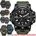 SMAEL Herrenuhr Farben Uhr Digital LCD Armbanduhr Wasserresistent Outdoor Sport