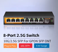 8-Port 2.5Gbit/s Netzwerk Switch mit 1x 10Gbit/s SFP+ Unmanaged Plug and Play