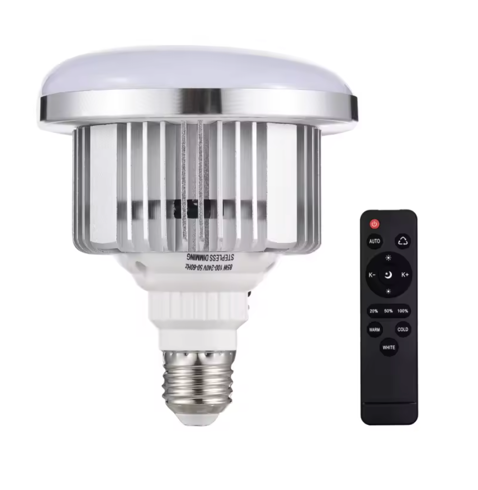 E27 LED Glühbirne 85W 3200K - 5500K Fotografie mit Fernbedienung Dimmbar