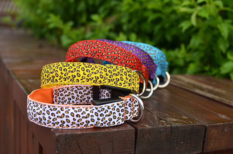 Hundehalsband 5 Größen S-M-L-XL LED Leuchthalsband für Hunde 8 Farben Halsband