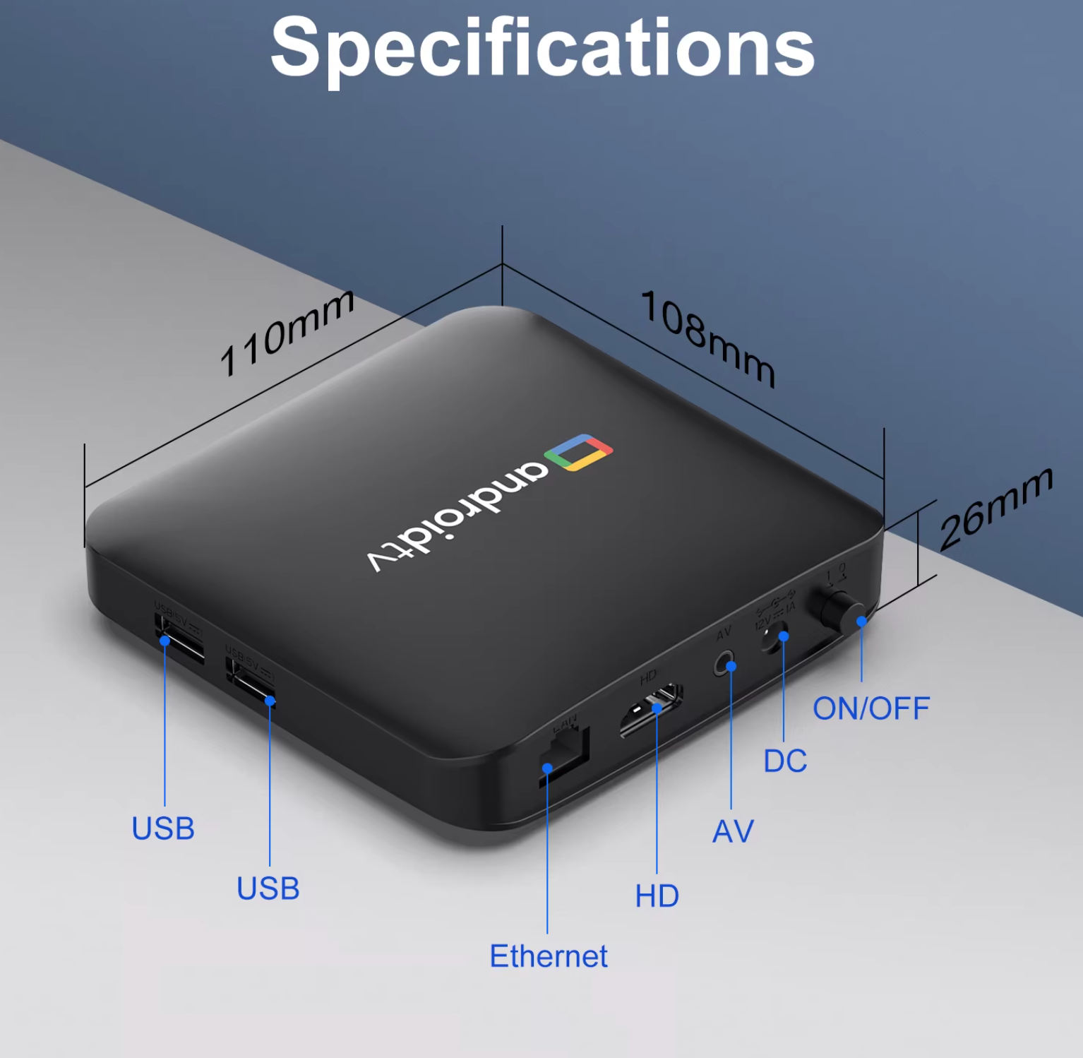 Android TV Box Ultra HD 4K 2GB 16GB Smart H96 Max Media Player WLAN LAN
