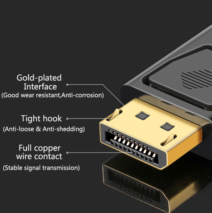 DP auf HDMI Adapter Displayport Konverter Stecker 1080p FullHD AudioVideo UHD 4K