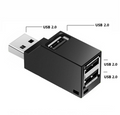 Mini 3 Port USB 2.0 HUB Verteiler Adapter für PC Laptop Macbook Notebook Schnell