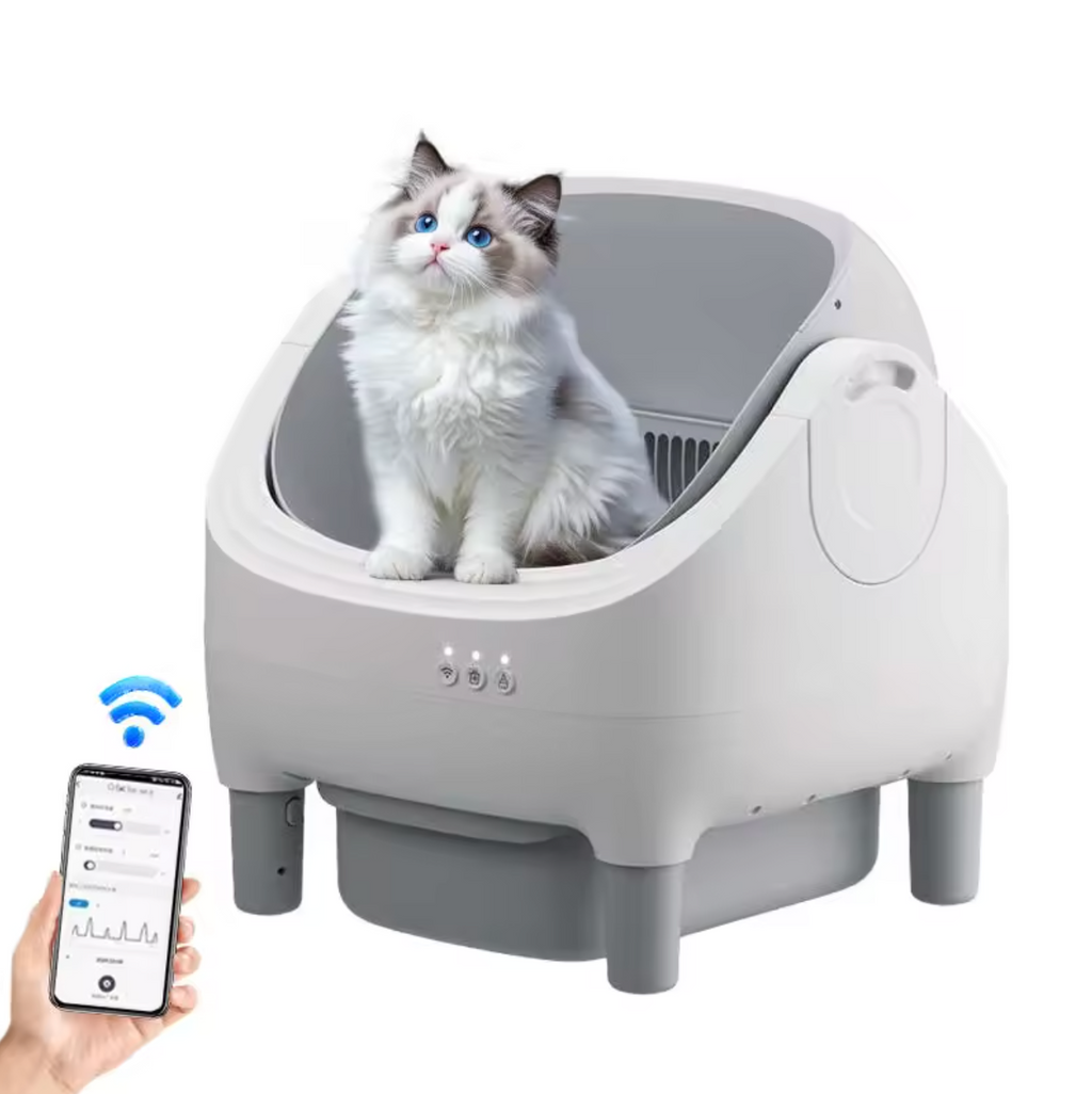 DOEL Automatische Katzentoilette Smart Katzenklo Selbstreinigung Offen Beutel