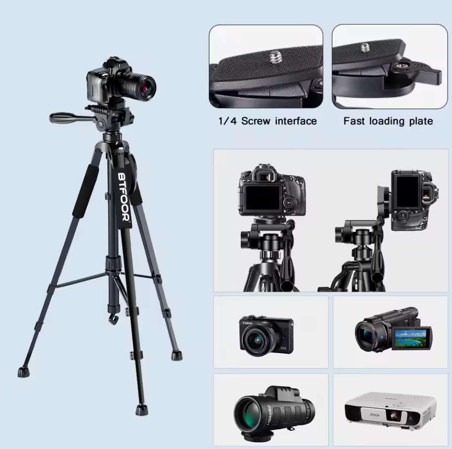 150cm Kamerastativ Tripod Stativ Smartphone Halterung Kamera Adapter Handy