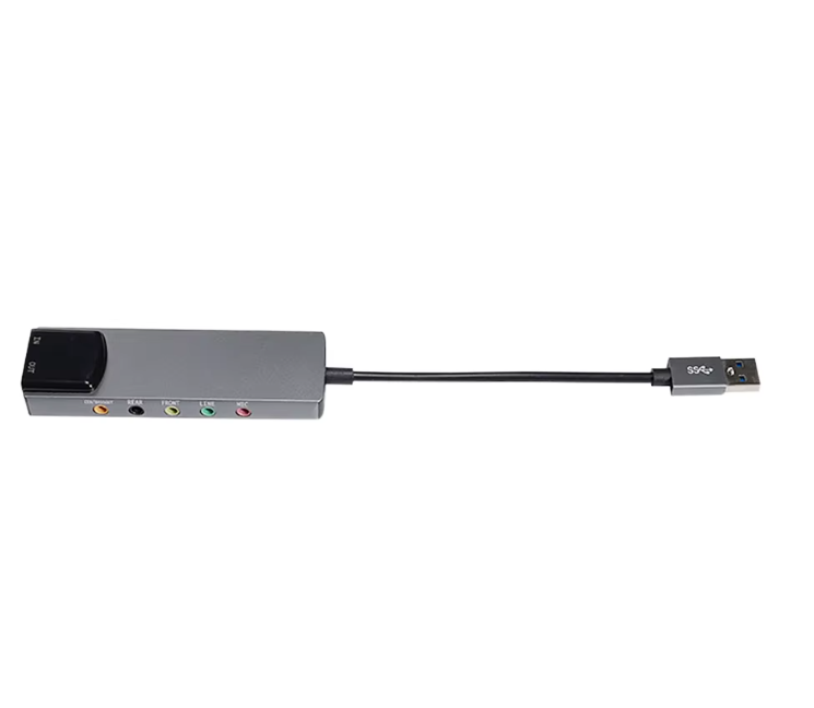 USB Soundkarte extern 6-in-1 | 5.1 / 7.1 Audio Adapter Anschluss