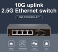 2,5G 6 Port Netzwerk Switch 2,5G 10G SFP+ Port Unmanaged Plug and Play