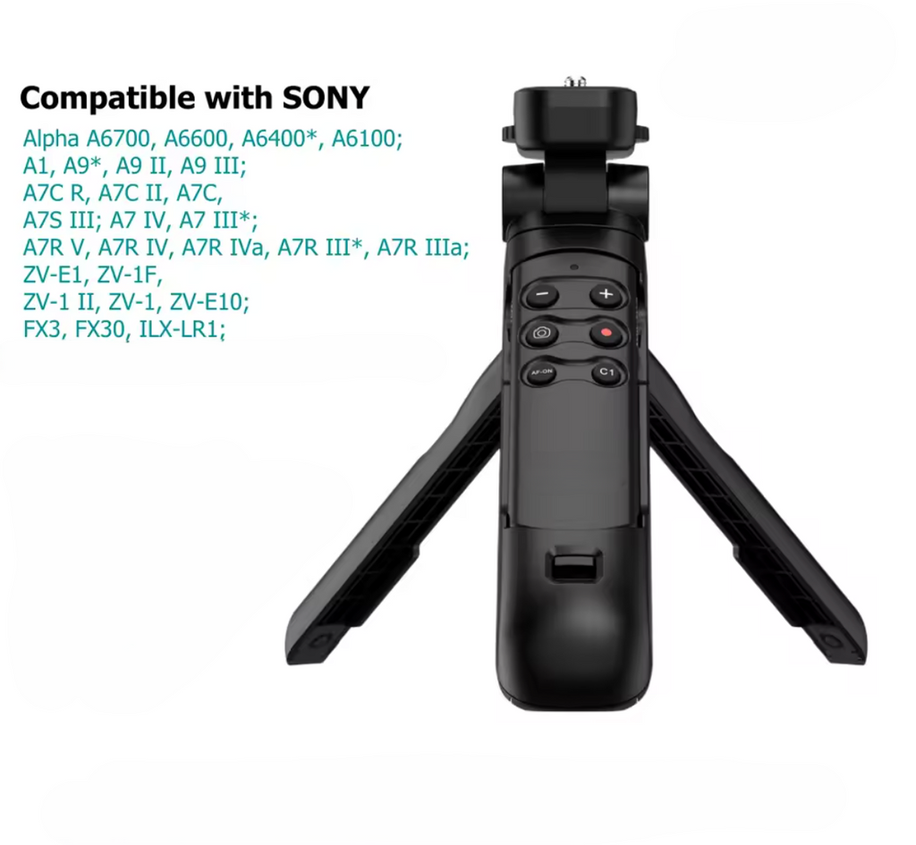 Wireless Grip Stativ für Sony a6700 a7RV a7IV ZV-1 ZV-E10 a7C Vloggingstativ