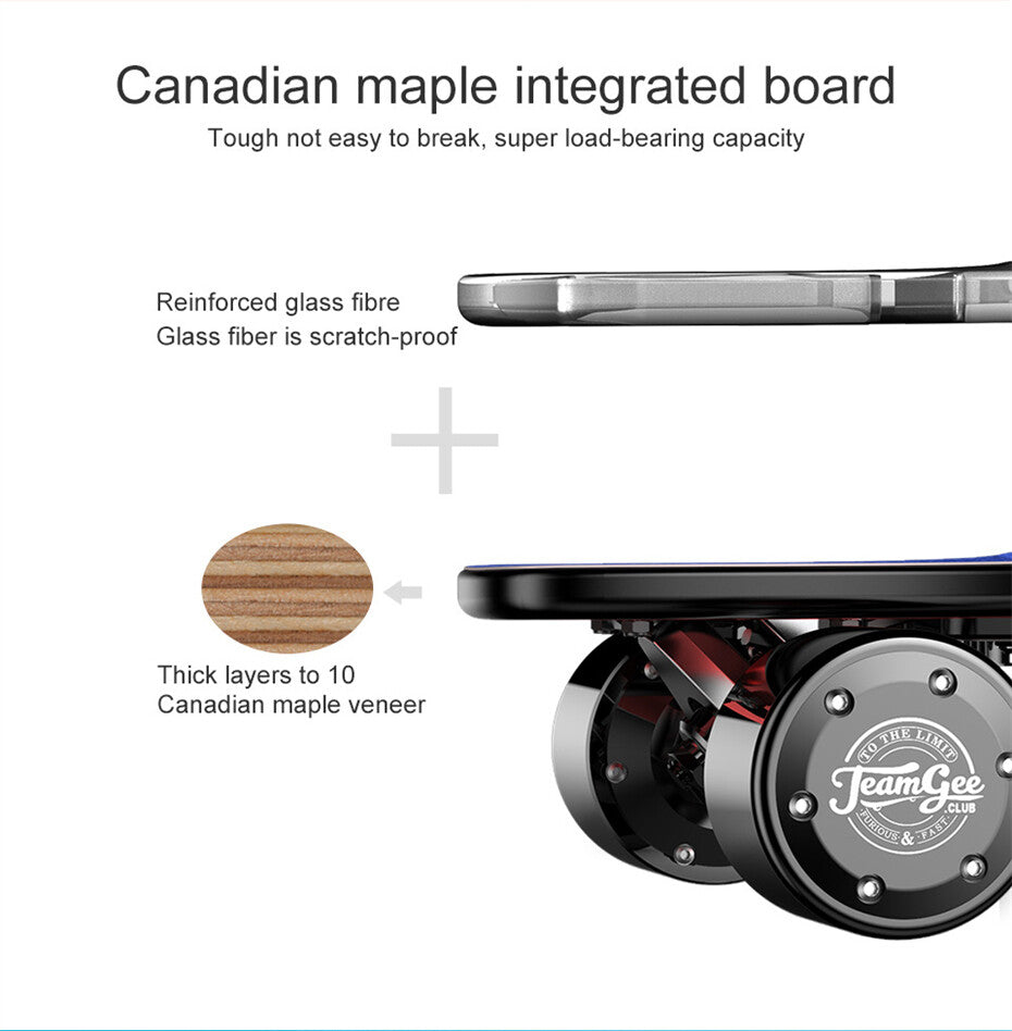 Teamgee H5 Electric Skateboard Longboard intelligente Dual 480w Motor Sehr Dünn