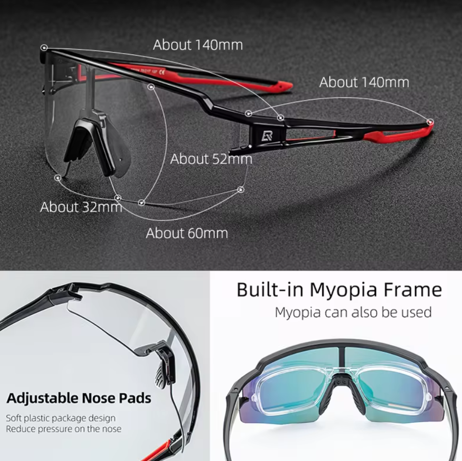 Radfahren Brille Fahrrad Sonnenbrille Photochrom Outdoor Windschutz Rockbros