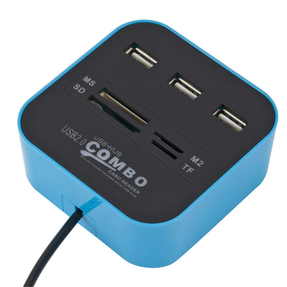 High Speed USB 2,0 Hub 3 Port Mit Kartenleser Mini Hub USB Combo ALL In One