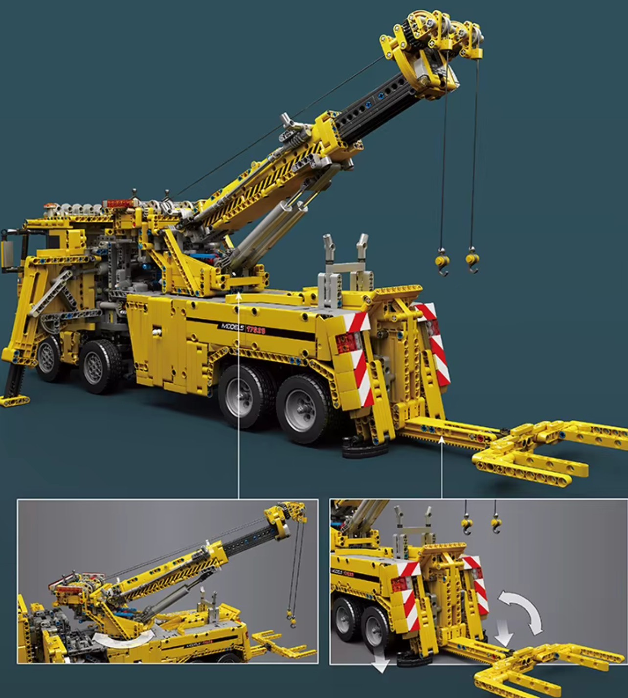 Mould King 17028 Ferngesteuertes RC Feuerwehrauto Rettungsauto 4883 Teile