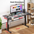 RGB Höhenverstellbarer Schreibtisch mit RGB Beleuchtung und Headset Haken