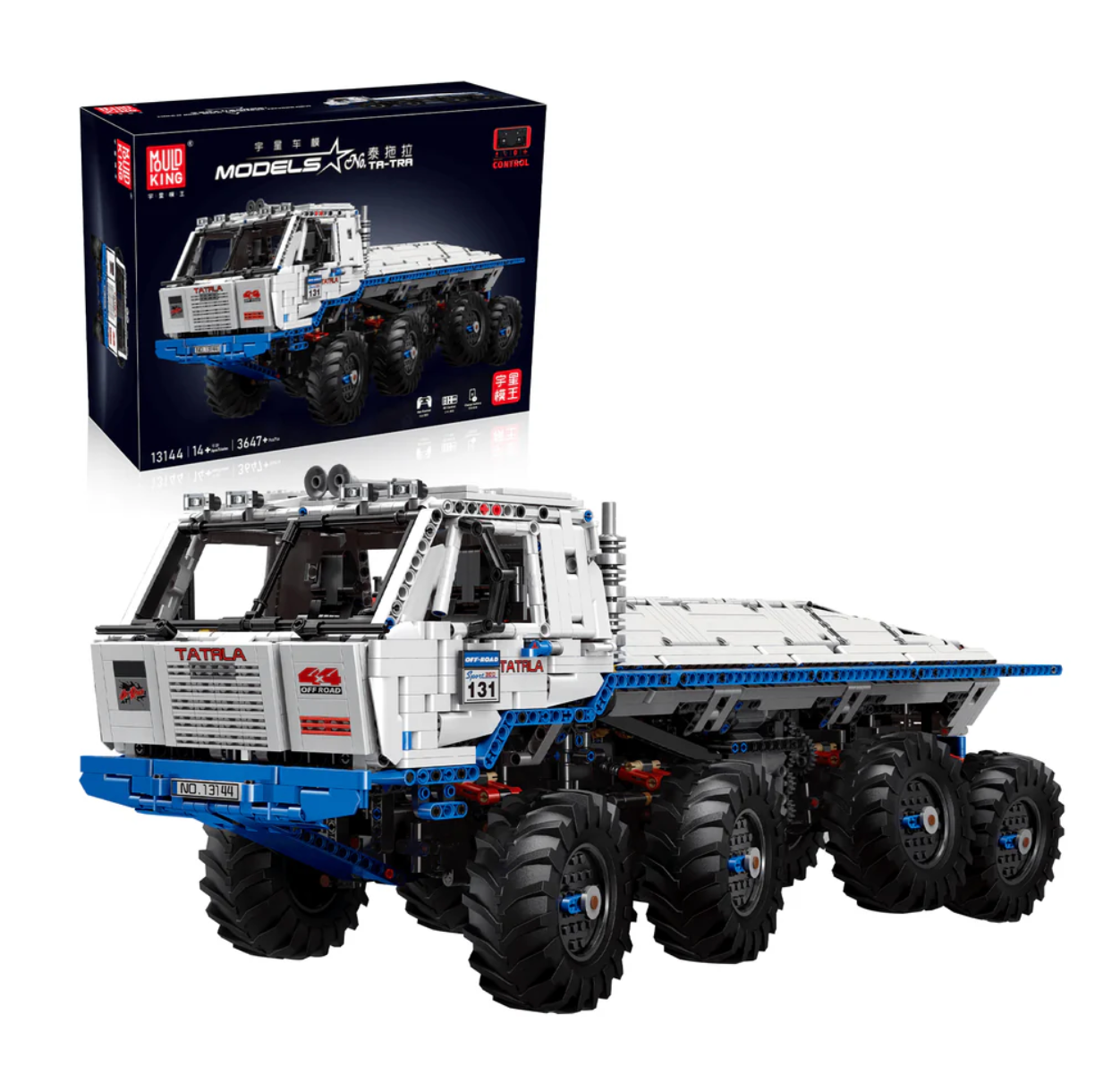 Mould King 13144 8WD RC Offroad Truck Bausatz 3647 Teile Ferngesteuert