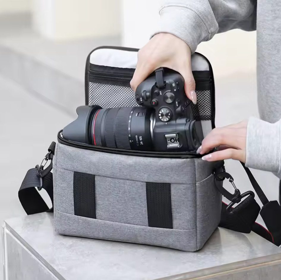 Fototasche für Spiegelreflexkameras DSLR Groß XL Kameratasche mit Tragegurt