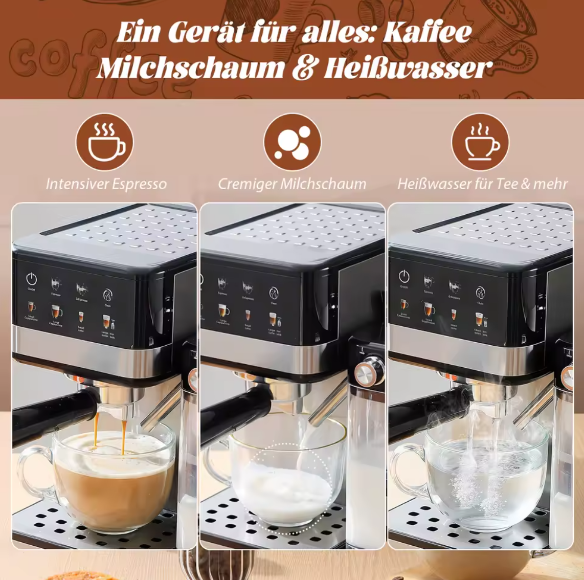 Kaffeemaschine Espresso Maschine Cappuccino