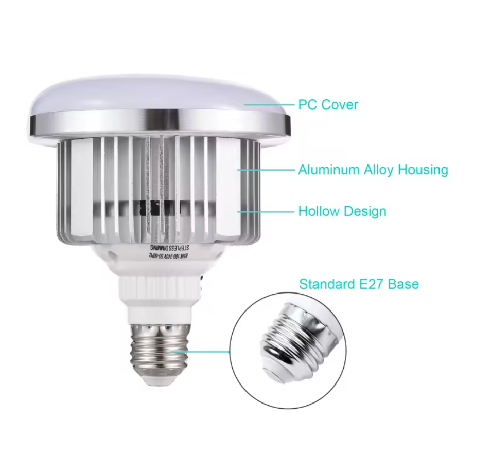 E27 LED Glühbirne 85W 3200K - 5500K Fotografie mit Fernbedienung Dimmbar