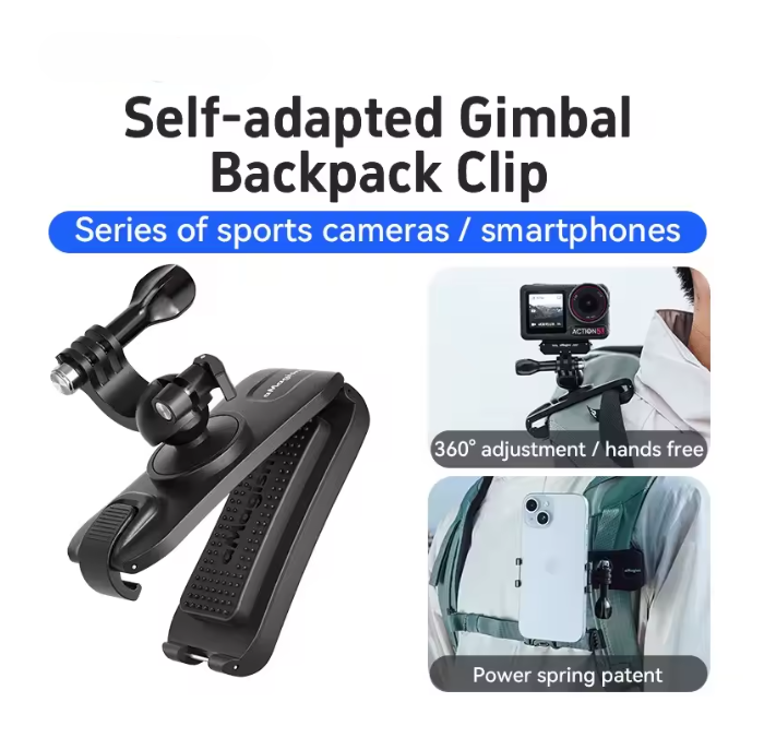 Gimbal Rucksackclip für Action Kamera Actioncam für Insta360 GoPro DJI Universal