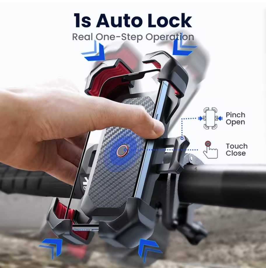 Fahrrad Handyhalterung Universal Smartphone Halterung 4,7 - 7 Zoll Fahrrad 360°