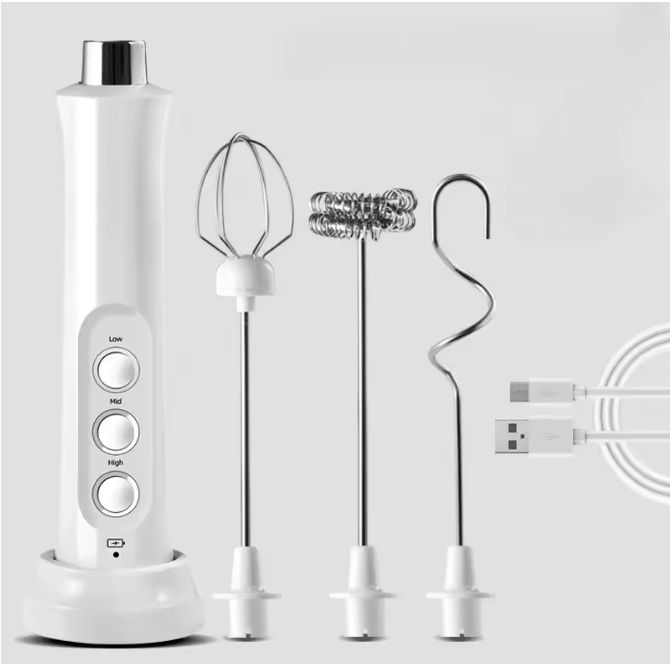 Milchaufschäumer elektrisch Aufschäumer 3-in-1  kabellos USB Aufladung