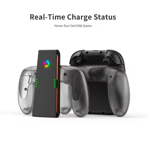 Ladegriff für Switch 2 Joycons, Magnetischer Griffcontroller Ladegerät Zubehör