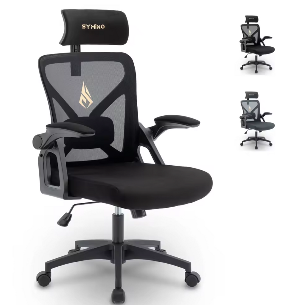 Bürostuhl Schreibtischstuhl Gamingstuhl mit Lendenkissen Lederimitat Ergonomisch