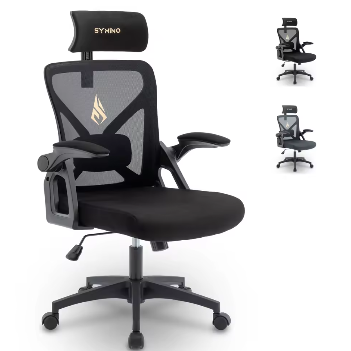 Bürostuhl Schreibtischstuhl Gamingstuhl mit Lendenkissen Lederimitat Ergonomisch