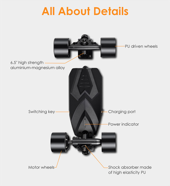 Teamgee H3 DIY Electric Skateboard Longboard intelligente 480w Motor