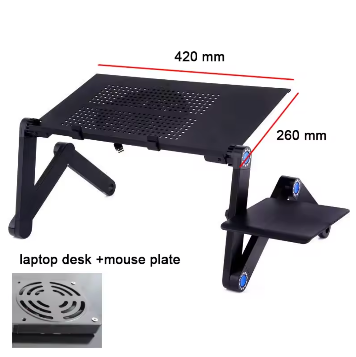 Verstellbarer Laptopständer mit Mauspad Schlafzimmer Laptop Betttisch Sofatisch