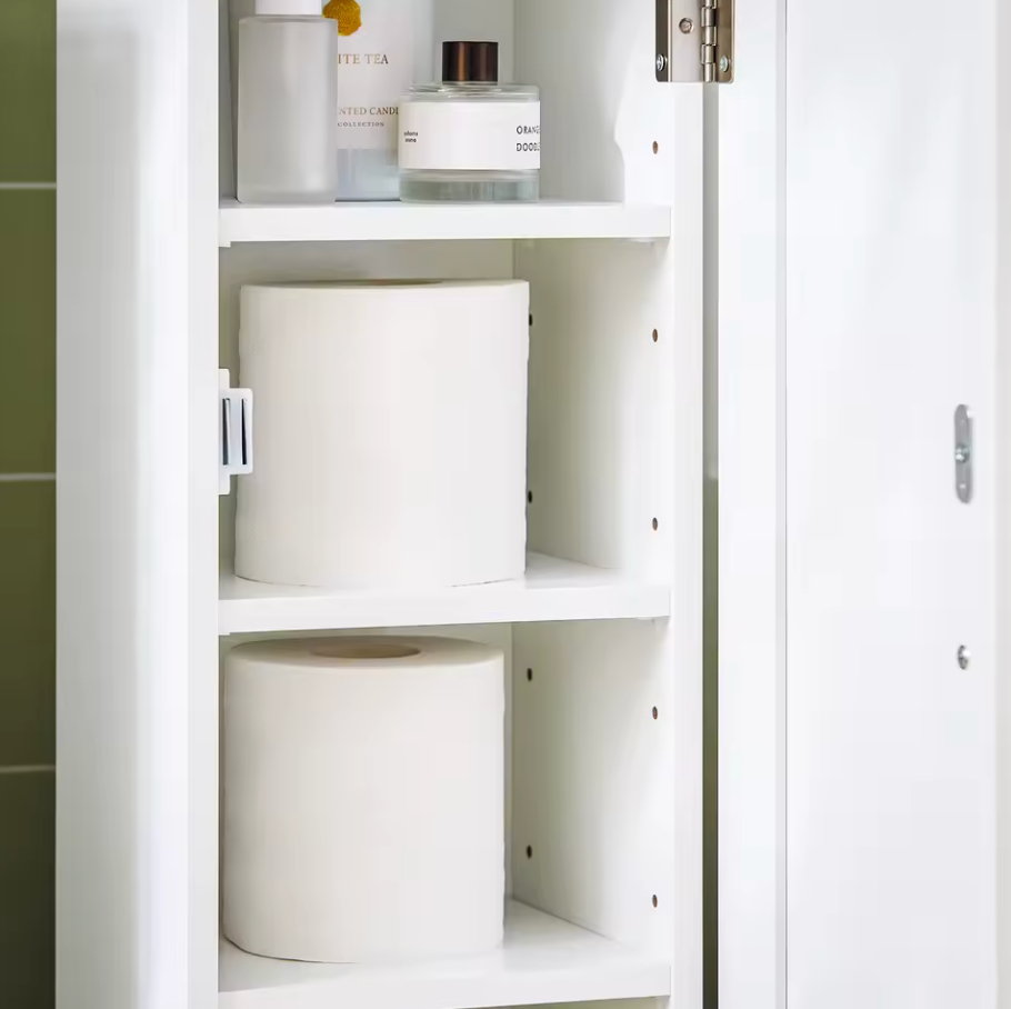 Toilettenpapierhalter WC-Papier Regal Schrank Badezimmerschrank schmal stehend