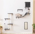 Katzen Kletterwand Set 5-teiliges-Set Wandmontage Kratzbaum Katzenhaus
